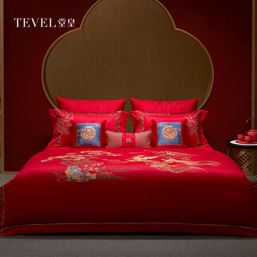 【6F】堂皇  婚庆大红六件套  天赐良缘  重绣国粹-非遗传承 商品图0