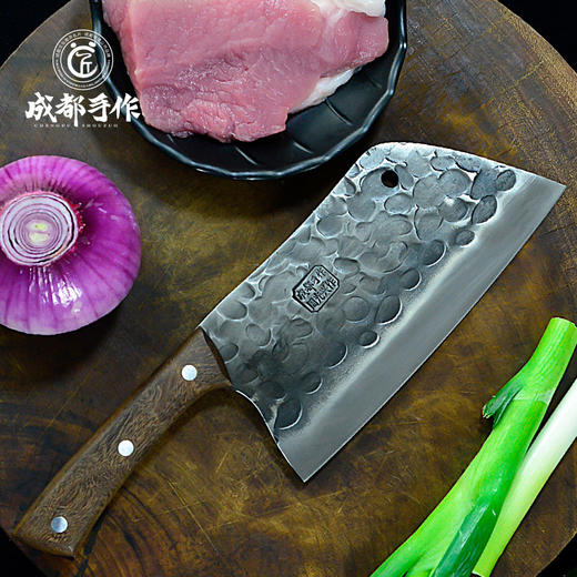 【周光兴作刀具】成都手作周光兴作300切片菜刀/三合一菜刀 切菜切肉砍骨剁骨剔骨刀具 【手工锻打】 【非物质文化遗产】【匠心手作】】家用老式刀具 商品图1