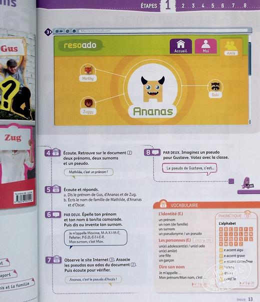 【中商原版】青少儿法语教材 Adomania 1 法文原版 Adomania Niveau 1 Livre de l eleve Himber Brillant Erlich 商品图5