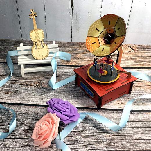 同趣     59065     留声木几八音盒 商品图4