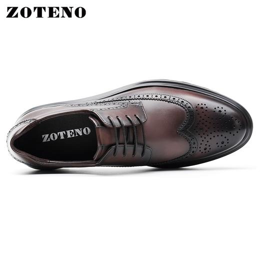 左天奴/ZOTENO 男鞋意大利进口高档手工缝制皮鞋英伦德比正装6894 商品图2