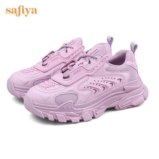 Safiya/索菲娅 2022秋季新款新潮网红糖果色休闲松糕厚底老爹鞋 SF23112425 商品图10