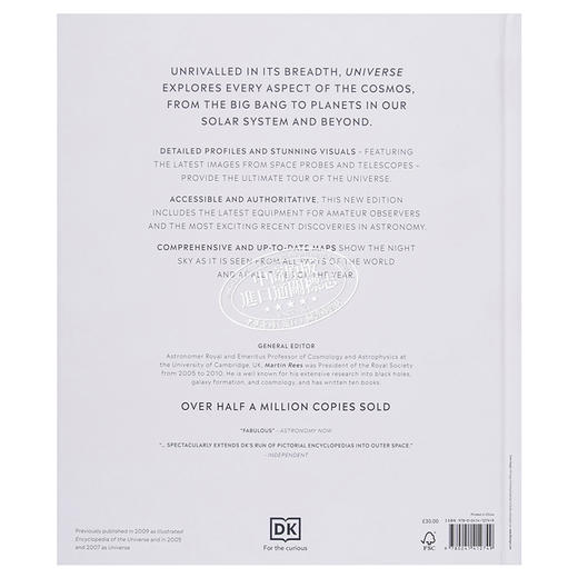【中商原版】宇宙 终极视觉指南 DK Universe The Definitive Visual Guide 英文原版 DK and Martin Rees 商品图1