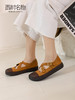 西村名物2022春季新款复古休闲女单鞋拼色交叉绑带软底女鞋T22AE18561 商品缩略图0