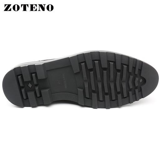 左天奴/ZOTENO 男鞋意大利进口高档手工缝制皮鞋英伦德比正装6894 商品图3