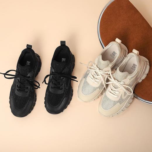 西村名物2022年春新款街头运动风厚底老爹鞋女休闲鞋T22AM19331 商品图0