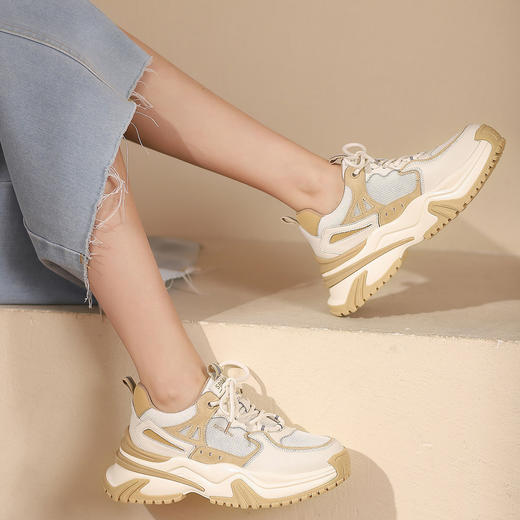 西村名物2021秋冬厚底增高网红超火运动鞋ins百搭老爹鞋女T22AM16681 商品图0