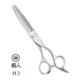 铜人牙剪H3 牙剪/调量剪/女发牙剪/打薄剪/去发量15%/ 平齿/30根齿/正刃/6寸