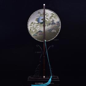 【月色】花卉正绢团扇2-ZX2207056（不含扇架）