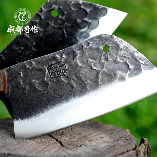 【周光兴作刀具】成都手作周光兴作300切片菜刀/三合一菜刀 切菜切肉砍骨剁骨剔骨刀具 【手工锻打】 【非物质文化遗产】【匠心手作】】家用老式刀具 商品图5