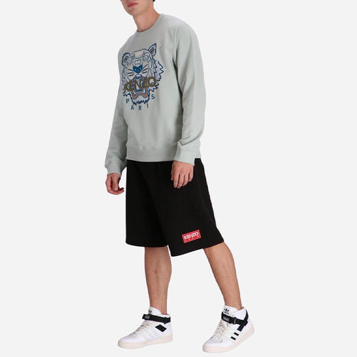 KENZO 高田贤三 男士棉质大虎头徽标印花圆领长袖卫衣 绿色 FC65 SW123 4XL 61 商品图3