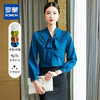 【轻盈舒适】罗蒙多色可选女士长袖衬衫气质领结简约时尚百搭衬衣女 商品缩略图3