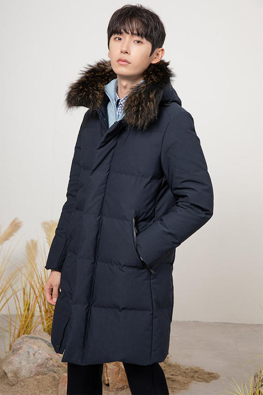 callisto藏青聚酯纤维羽绒服 FQFED031C 商品图1