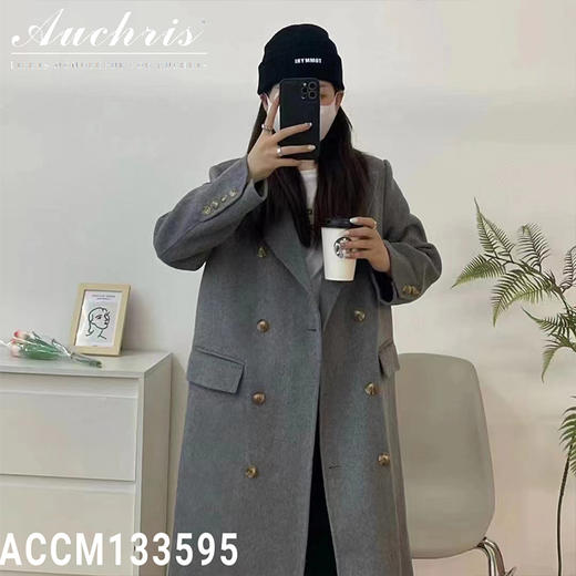【已下架】100%羊毛 复古西装领中长款双面羊毛大衣.潮快闪[福利品] 商品图3
