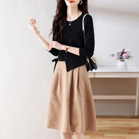 HR WQ6299时尚气质减龄休闲半身裙两件套