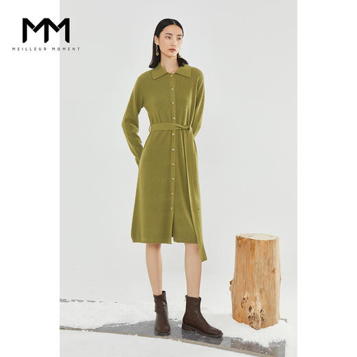 【商场同款】麦檬冬简约POLO领针织连衣裙5CA194081 商品图1