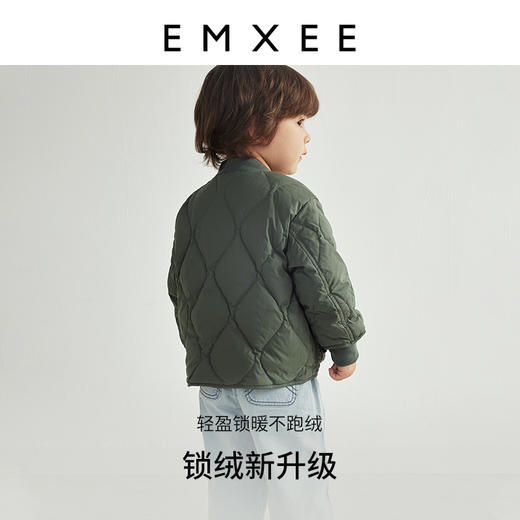 【宝宝服饰】嫚熙新款羽绒服2024年男童纯色潮流百搭白鸭绒上衣 商品图2