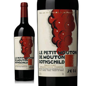 【名庄酒】木桐城堡副牌庄园红葡萄酒 Le Petit Mouton 2014