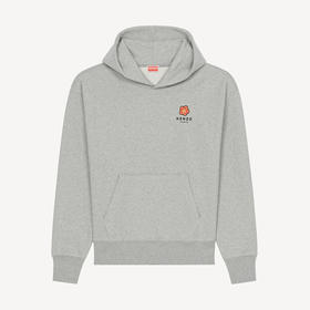 KENZO 高田贤三 男士棉质字母花刺绣徽标印花连帽长袖卫衣 灰色 FC65 SW460 4ME 94