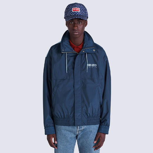 KENZO 高田贤三 男士字母徽标印花两色风衣外套 蓝色 FC65 BL156 9NA 77 商品图1