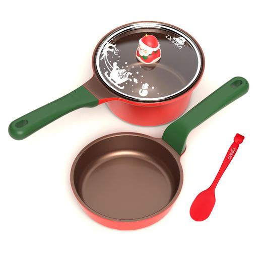 【限量款 3D圣诞锅】didinika迪迪尼卡圣诞老人版辅食锅奶锅麦饭石不粘锅婴儿小奶锅泡面锅 商品图4
