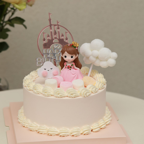 城堡前的小公主西柚伯爵蛋糕