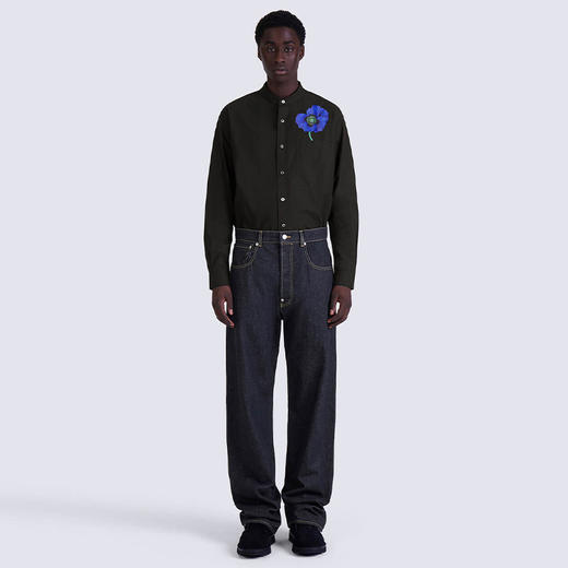 KENZO 高田贤三 男士棉质宽松版型休闲牛仔裤 蓝色 FC65 DP404 9EB 78 商品图3