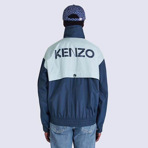 KENZO 高田贤三 男士字母徽标印花两色风衣外套 蓝色 FC65 BL156 9NA 77 商品图2