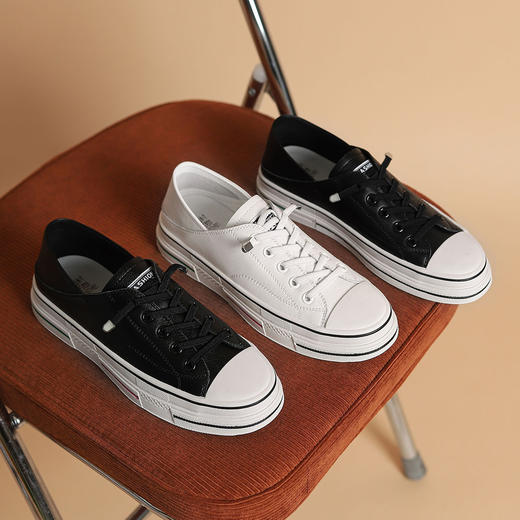 西村名物2022年春新款百搭小白鞋休闲鞋帆布形两穿懒人半拖女鞋T22AM17691 商品图0