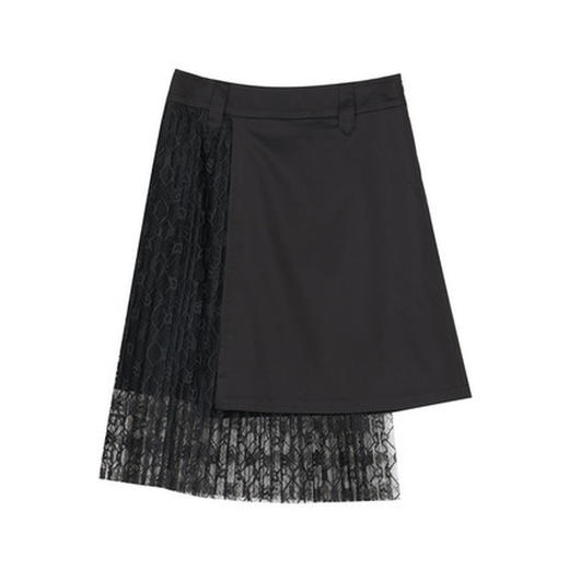 谜底2022秋新款不规划拼接压褶蕾丝A型半身裙223MB1037 商品图4