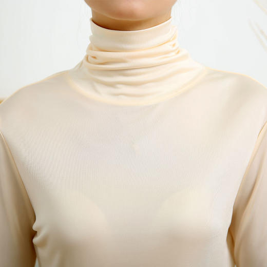 ARN-Y018秋冬季发热保暖打底衫女显瘦弹力上衣修身贴肤高领长袖针织衫 商品图1