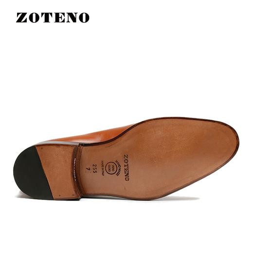 左天奴/ZOTENO 男鞋意大利进口高档手工缝制皮鞋英伦德比正装6894 商品图3