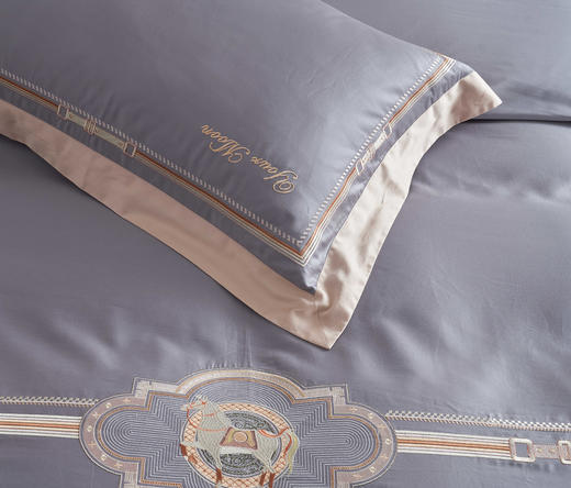 蕰莎_灰_轻奢系列_70支长绒棉四件套 商品图2