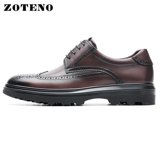 左天奴/ZOTENO 男鞋意大利进口高档手工缝制皮鞋英伦德比正装6894 商品图1