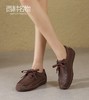 西村名物2022秋季新款真皮一脚蹬豆豆鞋软底孕妇鞋舒适单鞋37161 商品缩略图0