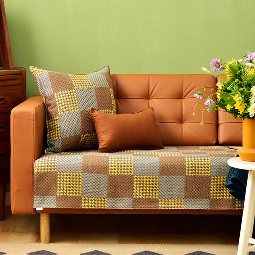 经典威尔士格纹系列沙发巾四季棉沙发巾 商品图0