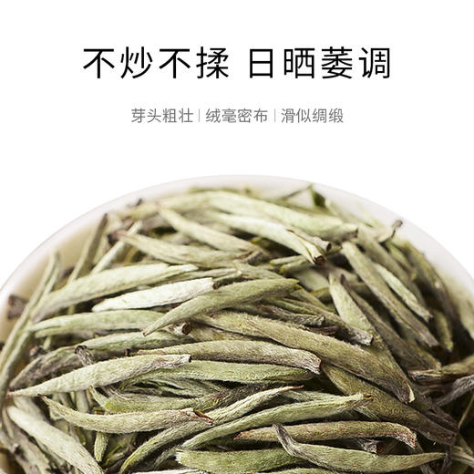 凤牌白茶茶叶2022云南高山正宗特级白毫银针50g罐装 商品图3