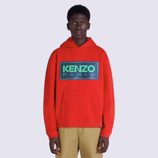 KENZO 高田贤三 男士棉质字母徽标印花连帽长袖卫衣 红色 FC65 SW417 4ME 21 商品图1