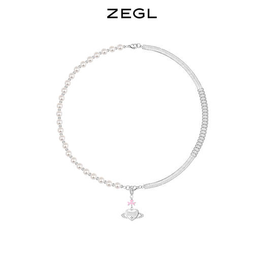 ZEGL自定饰甜心系列DIY蝴蝶结拼接项链女仿珍珠高级感锁骨毛衣链 商品图5