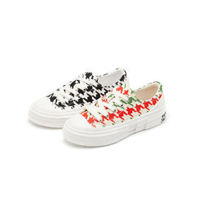 西村名物2022年秋新款迷彩印花厚底帆布鞋休闲鞋女10951