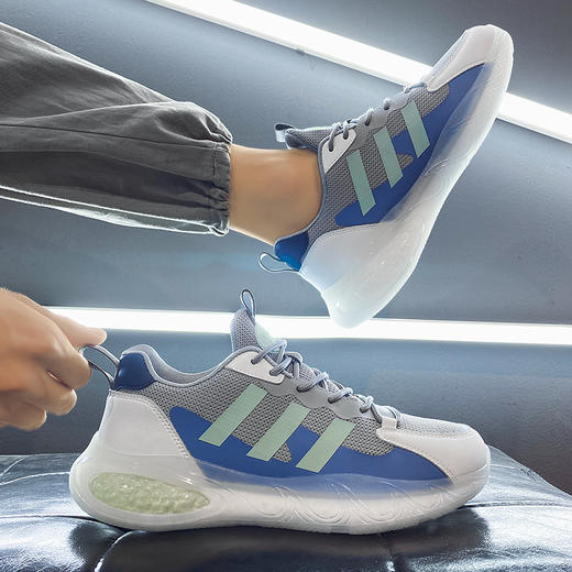 【服饰鞋包】男女跑步鞋2022新款秋冬季爆米花情侣运动鞋软底青少年鞋 商品图2