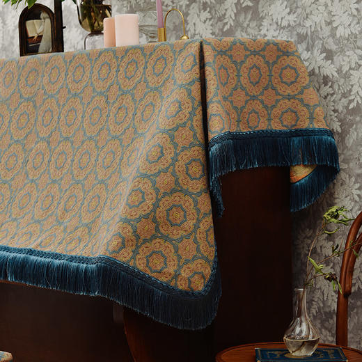 盖茨比系列钢琴盖巾轻奢高档钢琴巾琴凳罩 商品图1