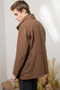 callisto棕色棉羊毛混纺尼克服 FQFUR099H 商品缩略图2