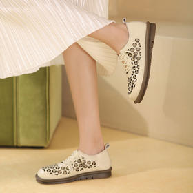 西村名物2022年新款休闲镂空女单鞋低帮洞洞鞋复古真皮凉鞋10911