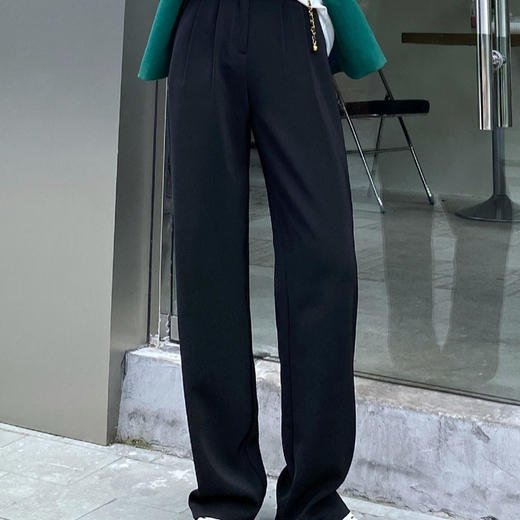 黛唯梵丨新款阔腿裤女，高腰显瘦西装裤子，宽松垂感拖地加长直筒裤 商品图3