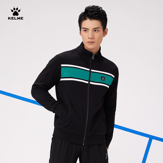 卡尔美立领针织运动外套男秋季新款开衫上衣运动服夹克 商品图5