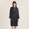 谜底2022秋新款复古时尚纯色一粒扣大廓形T型长风衣女223ME1077 商品缩略图3