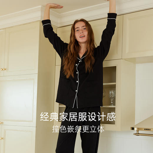 弗利少女纯棉睡衣女春秋中厚款柔软舒适家居服长袖套装可外穿新款 商品图4