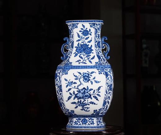 柴窑青花三花三果八方镶器 商品图0