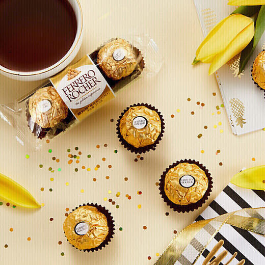 费列罗(FERRERO)榛果威化糖果巧克力48粒礼盒装600g 商品图5